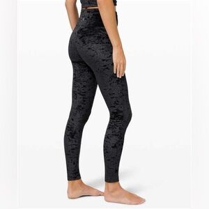 SOLD Lululemon Black Velvet Leggings by